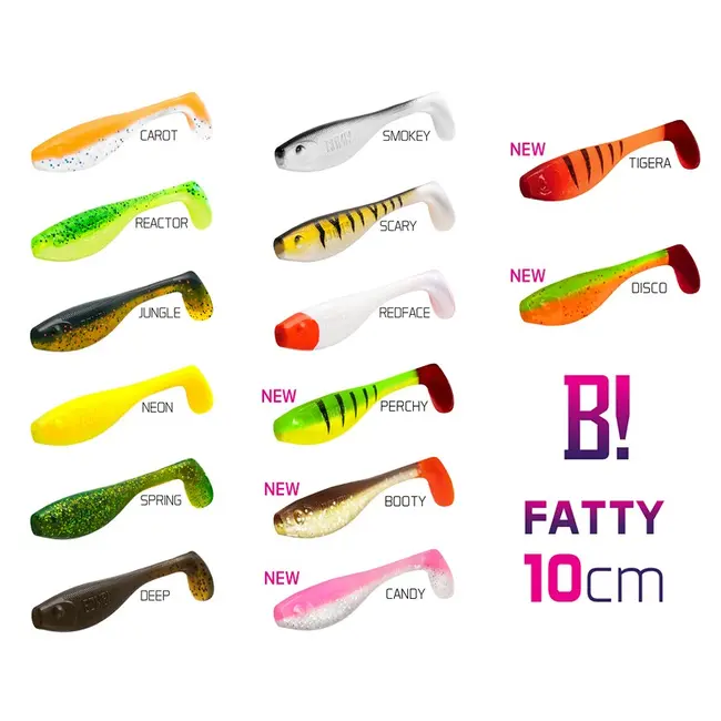 Shad Delphin BOMB Fatty, Neon, 10cm, 5buc/plic